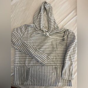 J. Crew Gray Striped Women's Hoodie